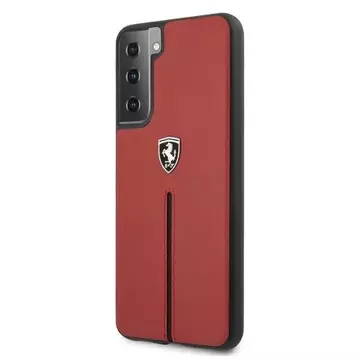 Etui für das Telefon Ferrari Hardcase für das Samsung Galaxy S21 Plus czerwony/red hardcase Off Track Leather Nylon Stripe