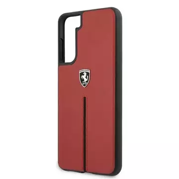 Etui für das Telefon Ferrari Hardcase für das Samsung Galaxy S21 Plus czerwony/red hardcase Off Track Leather Nylon Stripe