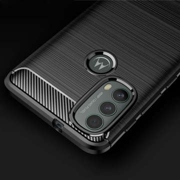 Etui obudowa Alogy Rugged Armor TPU Carbon für Motorola Moto E20/ E30/ E40 Schwarz