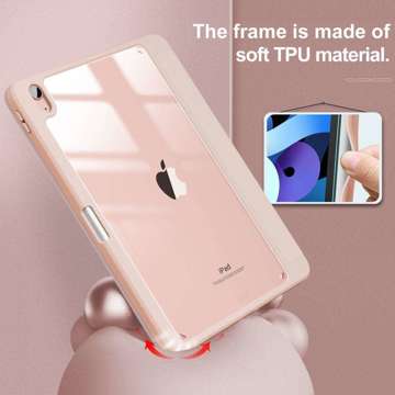 Etui ochronne Infiland Crystal Case Pencil für Apple iPad Air 4 2020 Pink