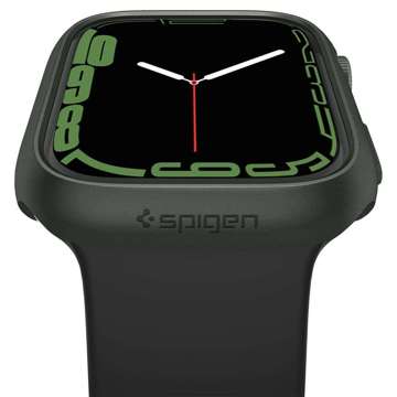 Etui ochronne Spigen Thin Fit für Apple Watch 7 (45 mm) Militärgrün