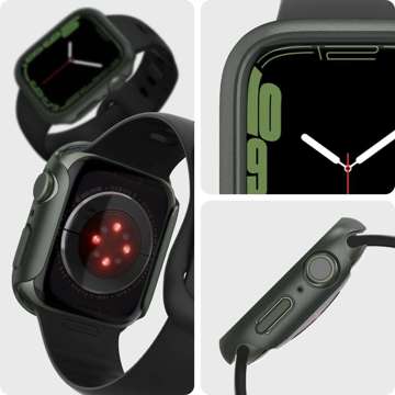 Etui ochronne Spigen Thin Fit für Apple Watch 7 (45 mm) Militärgrün