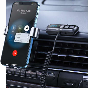 FM / AUX-Sender Bluetooth 5.0 USAMS-Empfänger MP3-Micro-SD-Audioadapter Schwarz