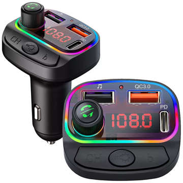 FM-Transmitter Bluetooth 5.0 C14 MP3-Player USB-Autoladegerät USB-C PD