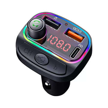 FM-Transmitter Bluetooth 5.0 C14 MP3-Player USB-Autoladegerät USB-C PD