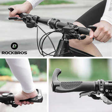 Fahrradgriffe RockBros BT1008B Lenkergriffe Schwarze Gummigriffe mit Hörnern