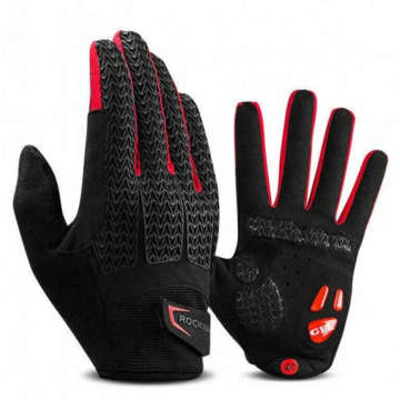 Fahrradhandschuhe L RockBros Fahrradhandschuhe S169-1BR-L Schwarz-Rot