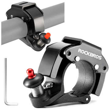 Fahrradklingel für das Fahrrad universal RockBros Big Ring Aluminium stark für den Lenker 100dB wasserdicht schwarz