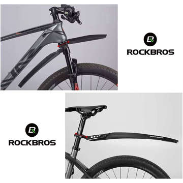 Fahrradschutzbleche Rockbros WS1001BK vorne hinten 2er-Set. für ein schwarzes Fahrrad