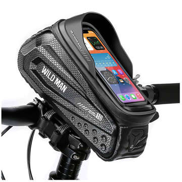 Fahrradtasche Wildman Front Frame Bicycle Bag ES10X Lenkerhalter für Telefon 1,2l Schwarz
