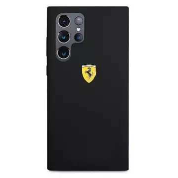 Ferrari Hardcase für Samsung Galaxy S22 Ultra schwarz/schwarz Hardcase On Track Silicone