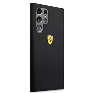 Ferrari Hardcase für Samsung Galaxy S22 Ultra schwarz/schwarz Hardcase On Track Silicone