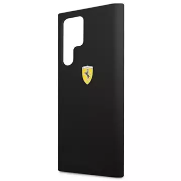 Ferrari Hardcase für Samsung Galaxy S22 Ultra schwarz/schwarz Hardcase On Track Silicone