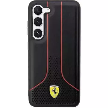 Ferrari Hülle für Samsung Galaxy S23 HardCase perforiert 296-P schwarz