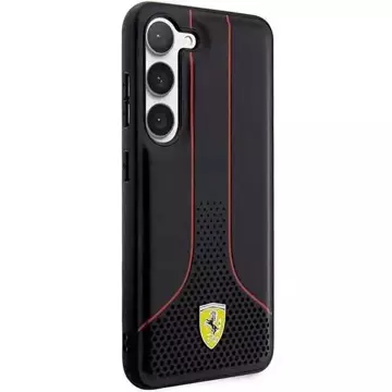 Ferrari Hülle für Samsung Galaxy S23 HardCase perforiert 296-P schwarz