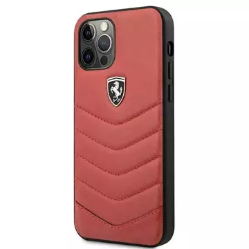 Ferrari iPhone 12/12 Pro Hülle rot/rot Hardcase Off Track Quilted