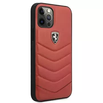 Ferrari iPhone 12/12 Pro Hülle rot/rot Hardcase Off Track Quilted