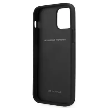 Ferrari iPhone 12 Pro Max Handyhülle schwarz/schwarz Hardcase Off Track Leather Nylon Stripe