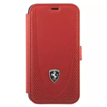 Ferrari iPhone 12 mini 5.4" Handyhülle rot/rotes Buch Off Track Perforated