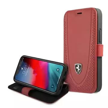 Ferrari iPhone 12 mini 5.4" Handyhülle rot/rotes Buch Off Track Perforated