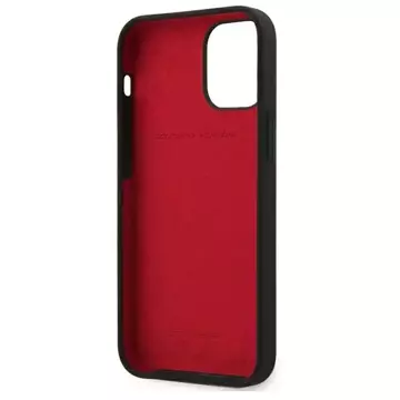 Ferrari iPhone 12 mini 5.4" Hülle schwarz/schwarz Hardcase On Track Silicone