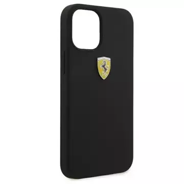 Ferrari iPhone 12 mini 5.4" Hülle schwarz/schwarz Hardcase On Track Silicone