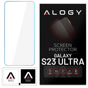 Flacher Panzerglas 9H Alogy Screen Protector PRO Displayschutz für Samsung Galaxy S23 Ultra