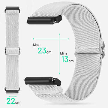 Flexibles Armband, Universal-Nylon-Alogy-Nylon-Smartwatch-Band, 22 mm, Weiß