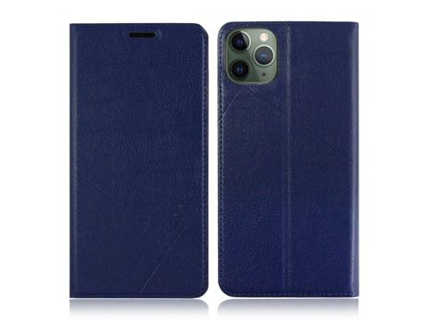 Flip Case Wallet Alogy Ledertasche für Apple iPhone 11 Pro Marineblau Alogy Glas