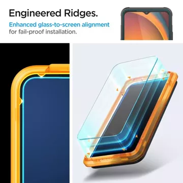 GEHÄRTETES GLAS SPIGEN ALM GLAS.TR 2ER-PACK GALAXY XCOVER 7 KLAR