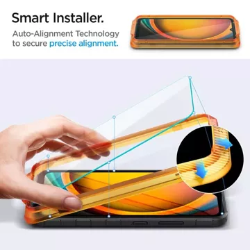 GEHÄRTETES GLAS SPIGEN ALM GLAS.TR 2ER-PACK GALAXY XCOVER 7 KLAR