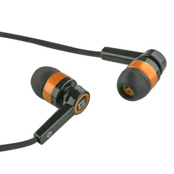 GEHÖRSCHUTZ OHRHÖRER mit Mikrofon PULSE 420 SCHWARZ / ORANGE 4-PIN