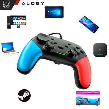 Gamepad Pad Wireless Bluetooth Alogy Game Controller Telefonhalter Android iOS PS3 PS4 PC TV Nintendo Switch Joystick Schwarz