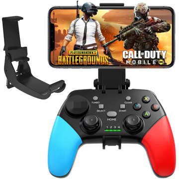 Gamepad Pad Wireless Bluetooth Alogy Game Controller Telefonhalter Android iOS PS3 PS4 PC TV Nintendo Switch Joystick Schwarz