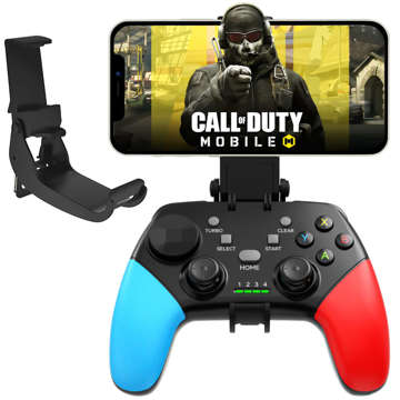 Gamepad Pad Wireless Bluetooth Alogy Game Controller Telefonhalter Android iOS PS3 PS4 PC TV Nintendo Switch Joystick Schwarz