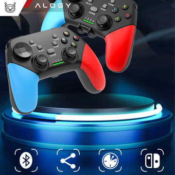 Gamepad Pad Wireless Bluetooth Alogy Game Controller Telefonhalter Android iOS PS3 PS4 PC TV Nintendo Switch Joystick Schwarz