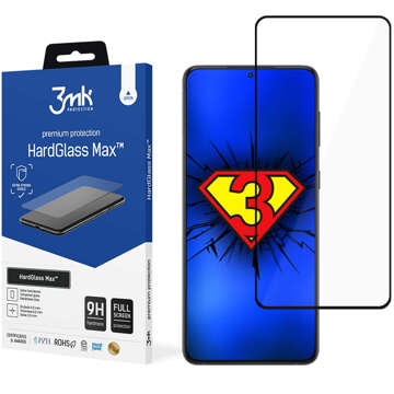 Gehärteter Glasbildschirm 3mk HardGlass Max für Samsung Galaxy S23 Schwarz