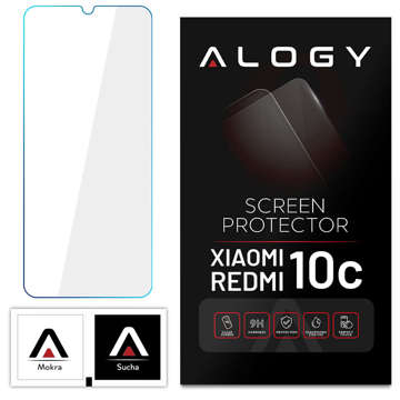 Gehärtetes Glas 9H Alogy Displayschutzglas für Xiaomi Redmi 10c