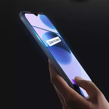 Gehärtetes Glas 9H Dux Ducis 9D gehärtetes Glas beständig gegen den gesamten Bildschirm mit Rahmen für Realme C35 schwarz (hüllenfreundlich)