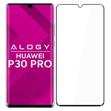 Gehärtetes Glas Alogy Vollbild für Huawei P30 Pro Black