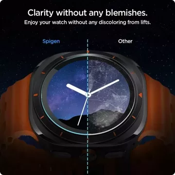 Gehärtetes Glas Spigen Glas.Tr „EZ-FIT“ 2er-Pack für Samsung Galaxy Watch Ultra (47 mm) Klar