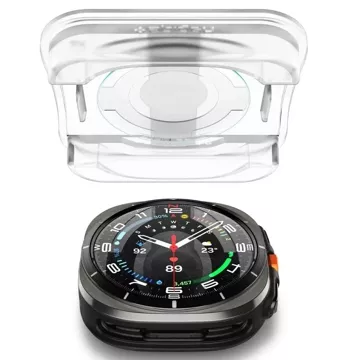 Gehärtetes Glas Spigen Glas.Tr „EZ-FIT“ 2er-Pack für Samsung Galaxy Watch Ultra (47 mm) Klar