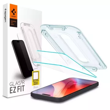 Gehärtetes Glas Spigen Glas.Tr „Ez Fit“ 2er-Pack für iPhone 16 Pro Klar