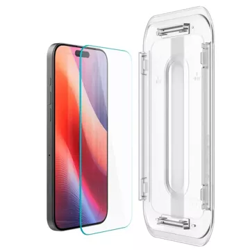 Gehärtetes Glas Spigen Glas.Tr „Ez Fit“ 2er-Pack für iPhone 16 Pro Klar