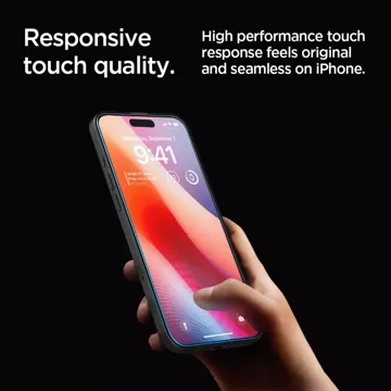 Gehärtetes Glas Spigen Glas.Tr „Ez Fit“ für iPhone 16 Pro Clear