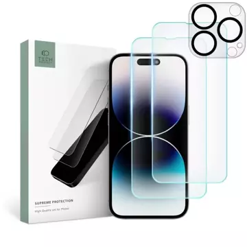 Gehärtetes Glas Supreme Set iPhone 14 Pro Max klar