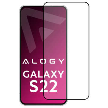 Gehärtetes Glas für Alogy Full Glue Hülle freundlich für Samsung Galaxy S22 Black