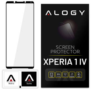 Gehärtetes Glas für Alogy Full Glue Hülle freundlich für Sony Xperia 1 IV Black