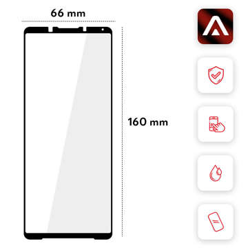 Gehärtetes Glas für Alogy Full Glue Hülle freundlich für Sony Xperia 1 IV Black