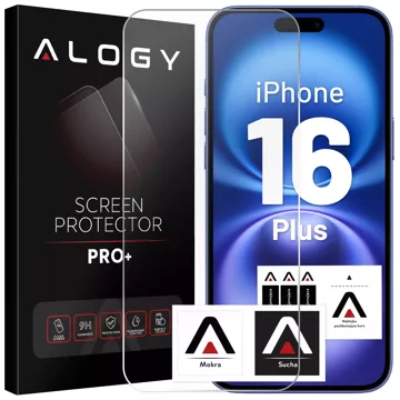 Gehärtetes Glas für Apple iPhone 16 Plus Displayschutzfolie 9H Alogy Heavy Pro™️